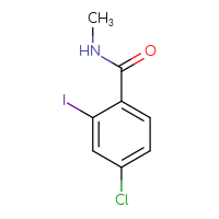 Chemical structure of 4-chloro-2-iodo-N-methylbenzamide - CSSB00016057583