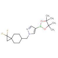 Chemical structure of 1-({1,1-difluorospiro[2.5]octan-6-yl}methyl)-4-(4,4,5,5-tetramethyl-1,3,2-dioxaborolan-2-yl)-1H-pyrazole - CSSB21332101292