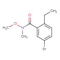 Chemical structure of 5-bromo-2-ethyl-N-methoxy-N-methylbenzamide - CSSB00103307018