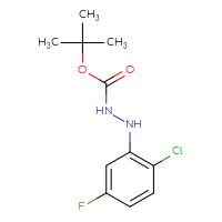 Chemical structure of N'-(2-chloro-5-fluorophenyl)(tert-butoxy)carbohydrazide - CSSB21331812425