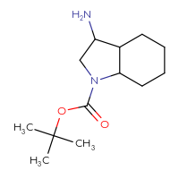 Chemical structure of tert-butyl 3-amino-octahydro-1H-indole-1-carboxylate - CSSB00016077150