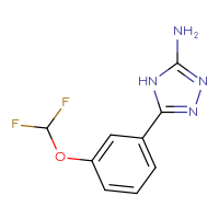 Chemical structure of 5-[3-(difluoromethoxy)phenyl]-4H-1,2,4-triazol-3-amine - CSSB00000313550