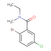 Chemical structure of 2-bromo-5-chloro-N-ethyl-N-methylbenzamide - CSSB00011239121