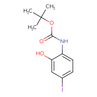 Chemical structure of tert-butyl N-(2-hydroxy-4-iodophenyl)carbamate - CSSB00015196700
