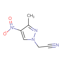 Chemical structure of 2-(3-methyl-4-nitro-1H-pyrazol-1-yl)acetonitrile - CSSB00000081615