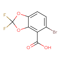 Chemical structure of 5-bromo-2,2-difluoro-2H-1,3-benzodioxole-4-carboxylic acid - CSSB00021277966