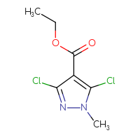 Chemical structure of ethyl 3,5-dichloro-1-methyl-1H-pyrazole-4-carboxylate - CSSB00011080404