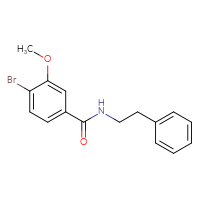 Chemical structure of 4-bromo-3-methoxy-N-(2-phenylethyl)benzamide - CSSB00105188816