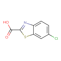 Chemical structure of 6-chloro-1,3-benzothiazole-2-carboxylic acid - CSSB00010219040