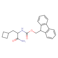 Chemical structure of (9H-fluoren-9-yl)methyl N-(1-carbamoyl-2-cyclobutylethyl)carbamate - CSSB21043416570