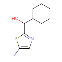 Chemical structure of cyclohexyl(5-iodo-1,3-thiazol-2-yl)methanol - CSSB00014828039