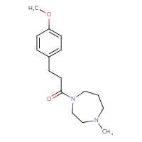Chemical structure of 3-(4-methoxyphenyl)-1-(4-methyl-1,4-diazepan-1-yl)propan-1-one - CSSB00046155855
