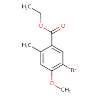 Chemical structure of ethyl 5-bromo-4-methoxy-2-methylbenzoate - CSSB00035387787
