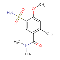 Chemical structure of 4-methoxy-N,N,2-trimethyl-5-sulfamoylbenzamide - CSSB06851135325