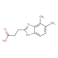 Chemical structure of 3-(4,5-dimethyl-1H-1,3-benzodiazol-2-yl)propanoic acid - CSSB00012348138