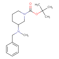 Chemical structure of tert-butyl 3-[benzyl(methyl)amino]piperidine-1-carboxylate - CSSB00000064083