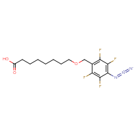Chemical structure of 8-[(4-azido-2,3,5,6-tetrafluorophenyl)methoxy]octanoic acid - CSSB21383862547