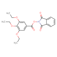 Chemical structure of 1,3-dioxo-2,3-dihydro-1H-isoindol-2-yl 3,4,5-triethoxybenzoate - CSSB00133016271
