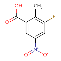 Chemical structure of 3-fluoro-2-methyl-5-nitrobenzoic acid - CSSB00015934939