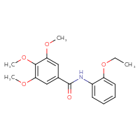 Chemical structure of N-(2-ethoxyphenyl)-3,4,5-trimethoxybenzamide - CSSB00046247342