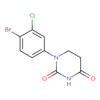 Chemical structure of 1-(4-bromo-3-chlorophenyl)-1,3-diazinane-2,4-dione - CSSB00007189950