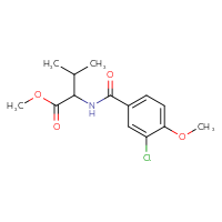 Chemical structure of methyl 2-[(3-chloro-4-methoxyphenyl)formamido]-3-methylbutanoate - CSSB02038642647