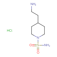 Chemical structure of 4-(2-aminoethyl)piperidine-1-sulfonamide hydrochloride - CSSB06741647130