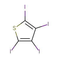 Chemical structure of tetraiodothiophene - CSSB00009990356