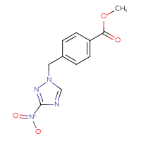 Chemical structure of methyl 4-[(3-nitro-1H-1,2,4-triazol-1-yl)methyl]benzoate - CSSB00000389514