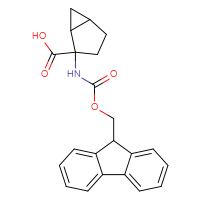 Chemical structure of 2-({[(9H-fluoren-9-yl)methoxy]carbonyl}amino)bicyclo[3.1.0]hexane-2-carboxylic acid - CSSB00014753201