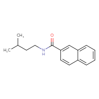 Chemical structure of N-(3-methylbutyl)naphthalene-2-carboxamide - CSSB00028020821