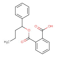 Chemical structure of 2-[(1-phenylbutoxy)carbonyl]benzoic acid - CSSB00020670667