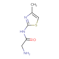 Chemical structure of 2-amino-N-(4-methyl-1,3-thiazol-2-yl)acetamide - CSSB00011220248