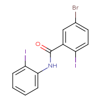 Chemical structure of 5-bromo-2-iodo-N-(2-iodophenyl)benzamide - CSSB00000482162