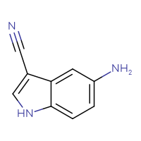 Chemical structure of 5-amino-1H-indole-3-carbonitrile - CSSB00000086205