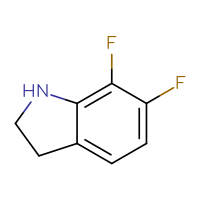 Chemical structure of 6,7-difluoro-2,3-dihydro-1H-indole - CSSB00011410036