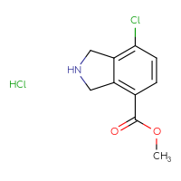 Chemical structure of methyl 7-chloro-2,3-dihydro-1H-isoindole-4-carboxylate hydrochloride - CSSB21248712285