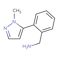 Chemical structure of 1-[2-(1-methyl-1H-pyrazol-5-yl)phenyl]methanamine - CSSB00011961158