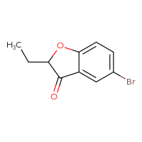 Chemical structure of 5-bromo-2-ethyl-2,3-dihydro-1-benzofuran-3-one - CSSB00012123150