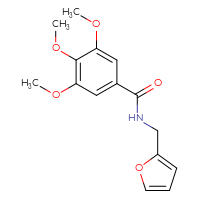 Chemical structure of N-[(furan-2-yl)methyl]-3,4,5-trimethoxybenzamide - CSSB00027881109