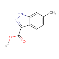 Chemical structure of methyl 6-methyl-1H-indazole-3-carboxylate - CSSB00000095026