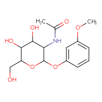Chemical structure of N-[4,5-dihydroxy-6-(hydroxymethyl)-2-(3-methoxyphenoxy)oxan-3-yl]acetamide - CSSS00132917180