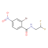 Chemical structure of 2-bromo-N-(2,2-difluoroethyl)-4-nitrobenzamide - CSSB01999621806