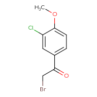 Chemical structure of 2-bromo-1-(3-chloro-4-methoxyphenyl)ethan-1-one - CSSB00000750275