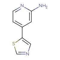 Chemical structure of 4-(1,3-thiazol-5-yl)pyridin-2-amine - CSSB00010891214