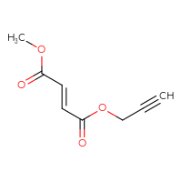 Chemical structure of 1-methyl 4-prop-2-yn-1-yl (2E)-but-2-enedioate - CSSB02126161384