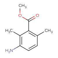 Chemical structure of methyl 3-amino-2,6-dimethylbenzoate - CSSB00009844554