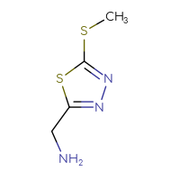 Chemical structure of 1-[5-(methylsulfanyl)-1,3,4-thiadiazol-2-yl]methanamine - CSSB00000709814