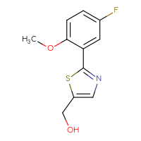 Chemical structure of [2-(5-fluoro-2-methoxyphenyl)-1,3-thiazol-5-yl]methanol - CSSB00007728694