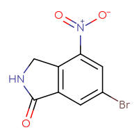 Chemical structure of 6-bromo-4-nitro-2,3-dihydro-1H-isoindol-1-one - CSSB00010743276